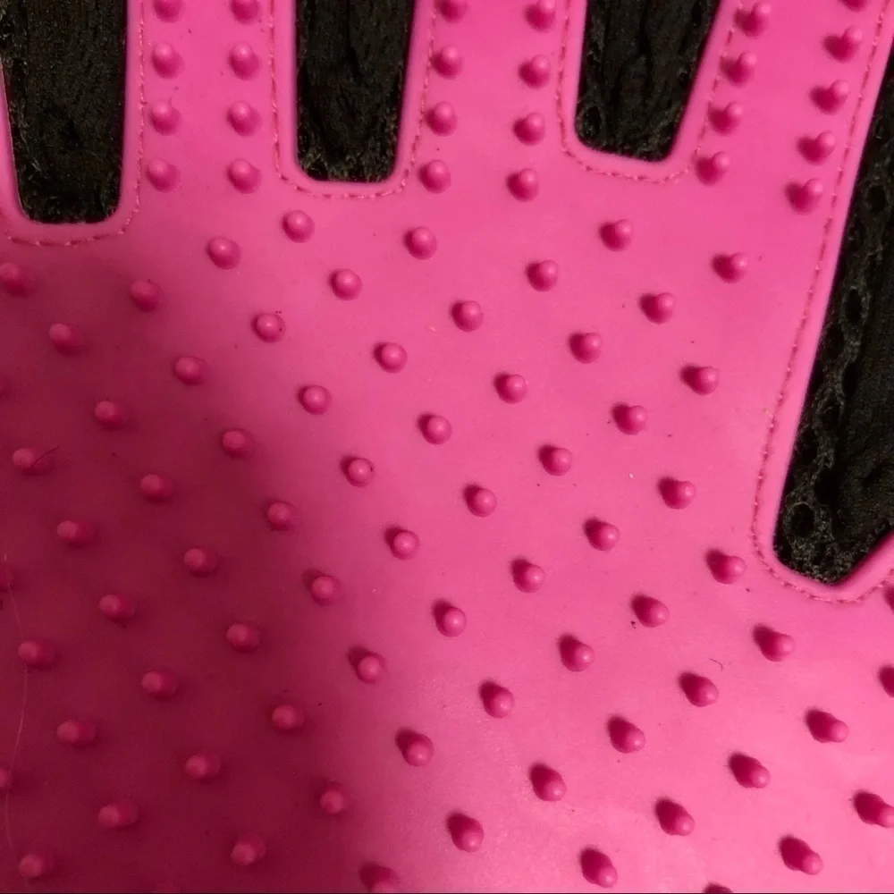 Pink Pet Groom and Massage Glove